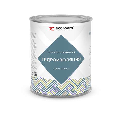 Гидроизоляция Ecoroom Hydroneed Floor, 1 кг, полиуретановая для пола, банка
